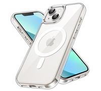 JETech Coque Magnétique pour iPhone 13 Mini 5,4 Pouces Compatible avec MagSafe Recharge sans Fil, Étui Housse de Téléphone Antichoc, Dos Transparente Anti-Rayures (Transparente)
