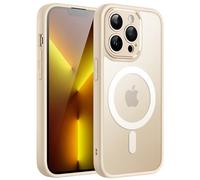 JETech Coque Magnétique pour iPhone 13 Pro Max 6,7 Pouces Compatible avec MagSafe, Etui Translucide Mat Arrière Housse Protection Complète de l'Objectif de Caméra Fine Antichoc (Beige)