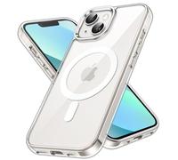 JETech Coque Magnétique pour iPhone 13, Transparent | Compatible avec MagSafe, Étui Housse Bumper Antichoc, Résistant aux Rayures, Dos Transparent