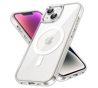 JETech Coque Magnétique pour iPhone 14 6,1 Pouces Compatible avec MagSafe Recharge sans Fil, Étui Housse de Téléphone Antichoc, Dos Transparente Anti-Rayures (Transparente)