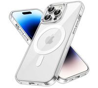 JETech Coque Magnétique pour iPhone 14 Pro 6,1 Pouces Compatible avec MagSafe Recharge sans Fil, Étui Housse de Téléphone Antichoc, Dos Transparente Anti-Rayures (Transparente)