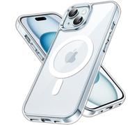 JETech Coque Magnétique pour iPhone 15 Plus 6,7 Pouces Compatible avec MagSafe Recharge sans Fil, Étui Housse de Téléphone Antichoc, Dos Transparente Anti-Rayures (Transparente)