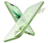 JETech Coque Magnétique pour iPhone 17 6,3 Pouces Compatible avec MagSafe, Étui Housse de Fine Antichoc avec Bouton de Contrôle de Caméra Intégré, Dos Translucide Mat (Sauge)