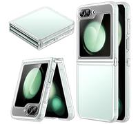 JETech Coque Mat pour Samsung Galaxy Z Flip 5 2023, Étui Housse de Dos en PC Givré Translucide avec Cadre de Protection en TPU Absorbant Les Chocs (Translucide)