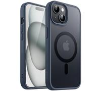 JETech Coque Mate Magnétique pour iPhone 15 Plus, Bleu Orage