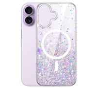 JETech Coque Pailletée Magnétique pour iPhone 17, Violet | Compatible avec MagSafe, Design Strass Scintillant, Étui Protection Antichoc, Style Brillant Mignon pour Femmes et Filles