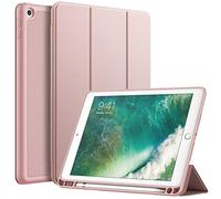 JETech Coque pour iPad 9,7 Pouces (6ème/5ème Génération, 2018/2017) avec Porte-Stylet, Étui Housse Mince Tablette avec Dos en TPU Souple, Réveil/Veille Automatique (Or Rose)