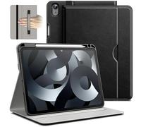 JETech Coque pour iPad Air 11 Pouces M4/M3/M2 (2026/2025/2024), iPad Air 5/4 (2022/2020 5ème/4ème Génération), PU Cuir Folio Protecteur Housse Étui de Tablette avec Porte-Stylet & Poche (Noir)