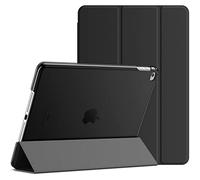 JETech Coque pour iPad Air 2, Noir | Étui Housse Dos Translucide Fin, Support 3 Volets, Veille/Réveil Auto, Protection Légère Antichoc