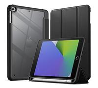 JETech Coque pour iPad Mini 5e/4e Gén 7,9" (2019/2015), Noir | Étui Housse Dos Transparent, Porte-Pencil, Support 3 Volets, Veille/Réveil Automatique