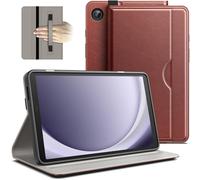 JETech Coque pour Samsung Galaxy Tab A9 8,7 Pouces 2023, Housse Étui Cuir PU Entreprise Folio Support Protection Tablette avec Poche & Sangles, Visualisation Multi-Angles (Brun)