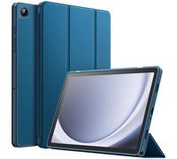 JETech Coque pour Samsung Galaxy Tab A9+ / A9 Plus 11 Pouces 2023, Tablette Étui Housse de Protection en TPU Souple à Trois Volets Support, Veille/Réveil Automatique (Bleu Vert)