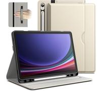 JETech Coque pour Samsung Galaxy Tab S9 11 Pouces avec S Pen Porte-Stylet, Housse Étui de Protection en Cuir PU Support Folio d'affaire, Veille/Réveil Automatique, Multi-Angle Affichage (Beige)