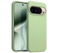 JETech Coque Silicone Liquide pour Google Pixel 10/10 Pro 2025, Protection Intégrale Soyeuse et Douce au Toucher, Étui Housse de Anti-Rayures avec Doublure en Microfibre (Jade)
