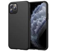 JETech Coque Silicone pour iPhone 11 Pro 5,8 Pouces, Protection Complète du Corps au Toucher Soyeux, Étui Housse Anti-Chocs Doublure Douce en Tissu Microfibre (Noir)