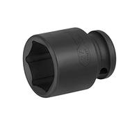 Jetech Douille à Choc 27mm 1/2 Pouce, Acier Chrome-Molybdène, Hexagone 6 Pans Peu Profond pour Cliquets, Clés Dynamiques et Électriques, Solide et Durable, Métrique