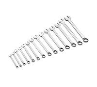 Jetech Lot de 14 clés mixtes SAE tailles impériales jusqu'à 1-1/4" - Jeu de clés en acier Cr-V sablé haute résistance avec étui à rouler