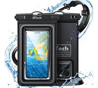 JETech Pochettes Étanche Flottante pour Téléphone, Lot de 2 Coque pour iPhone 17 16e 16 15 14 Air Pro Max Plus, Galaxy S25 S24 S23 Ultra, Pixel 10 Série et Autres Jusqu'à 7 Pouces, Sac Sec IPX8