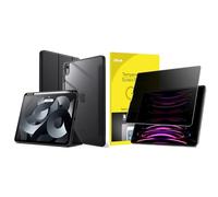 JETech pour iPad Air 5/4 (10,9 Pouces 2022/2020 5eme/4eme Génération) Coque avec Porte-Pencil et Protection D'écran Anti-Espion Groupe