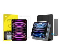 JETech pour iPad Air 5/4 10,9 Pouces, iPad Pro 11 Pouces (2022/2021/2020/2018 Modèle) Protection D'écran et Coque Magnétique Groupe