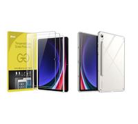 JETech pour Samsung Galaxy Tab S9 11 Pouces Verre Trempé avec Outil d'Installation Facile et Coque Clair Groupe