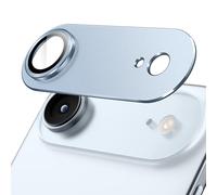 JETech Protecteur d'Objectif de Caméra pour iPhone 17 Air, Couverture Complète en Verre Trempé 9H Anneau, Plaque Métallique Mat, Compatible avec la Coque, Lot de 1 (Bleu)