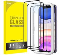 JETech Protection d'Écran à Couverture Complète pour iPhone 11/XR 6,1 Pouces, Bord Noir, Integrale Film en Verre Trempé avec Outil d'Installation Facile, Compatible Coque, Lot de 3