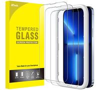 JETech Protection d'Écran à Couverture Complète pour iPhone 13 Pro Max 6,7 Pouces, Integrale Film en Verre Trempé avec Outil d'Installation Facile, Compatible Coque, Transparent HD, Lot de 3