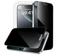 JETech Protection D'écran Anti-Espion 360 Degrés pour iPhone 16 Pro 6,3 Pouces, Film en Verre Trempé 4 Voies avec Outil d'Installation Facile, Lot de 2