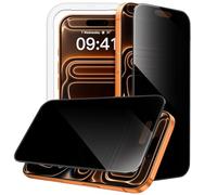 JETech Protection D'écran Anti-Espion 360 Degrés pour iPhone 17 Pro Max 6,9 Pouces, Film en Verre Trempé 4 Voies avec Outil d'Installation Facile, Lot de 2