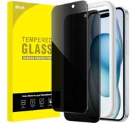 JETech Protection D'écran Anti-Espion pour iPhone 15 Plus 6,7 Pouces, Film en Verre Trempé avec Outil d'Installation Facile, Lot de 2