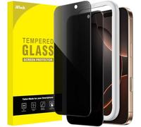 JETech Protection D'écran Anti-Espion pour iPhone 16 Pro Max 6,9 Pouces, Film en Verre Trempé avec Outil d'Installation Facile, Lot de 2