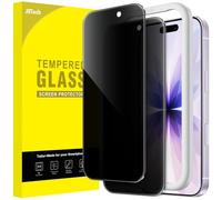 JETech Protection D'écran Anti-Espion pour iPhone 17 6,3 Pouces, Film en Verre Trempé avec Outil d'Installation Facile, Lot de 2