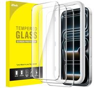 JETech Protection D'écran Incassable pour iPhone 17 Pro Max 6,9 Pouces, 9H+ Film en Verre Trempé Qualité Militaire avec Outil d'Installation Facile, Compatible Coque, HD Transparent, Lot de 3