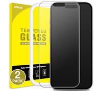 JETech Protection D'écran Mat pour iPhone 16 6,1 Pouces, Anti-Reflet Film en Verre Trempé 9H, Anti-Empreintes Digitales, Toucher Lisse, Installation Facile, Compatible Coque, Lot de 2
