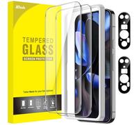 JETech Protection D'écran pour Google Pixel 9 Pro avec Protecteur d'Objectif de Caméra, Outil d'Installation Facile, Film en Verre Trempé, HD Clair, Lot de 2 Chacun