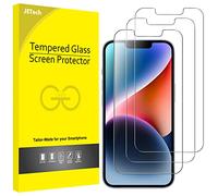 JETech Protection D'écran pour iPhone 16e 2025, iPhone 14 6,1 Pouces, Film en Verre Trempé, Lot de 3