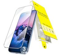 JETech Protection D'écran pour iPhone 17 6,3 Pouces, Installation Facile Une Seule Étape avec Boîte sans Bulles à Alignement Automatique, Film en Verre Trempé 9H, Transparent HD, Lot de 3
