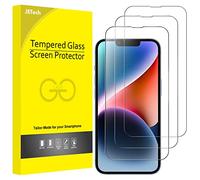 JETech Protection D'écran pour iPhone 16e 2025, iPhone 14 6,1 Pouces, Couverture Complète, Film en Verre Trempé, Dureté 9H Compatible Coque, HD Transparent, Lot de 3