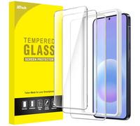 JETech Protection D'écran pour Samsung Galaxy A57 5G, Film en Verre Trempé 9H avec Outil d'Installation Facile, Compatible Empreinte Digitale ID, HD Transparent, Lot de 3