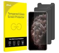 JETech Protection Écran pour iPhone 11 Pro Max/XS Max 6,5 Pouces, Film de Protection en Verre Trempé, Anti-Espion, Lot de 2