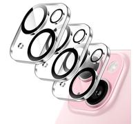 JETech Protection Objectif Caméra Arrière pour iPhone 15 6,1 Pouces et iPhone 15 Plus 6,7 Pouces, Film en Verre Trempé 9H, Anti-Rayures, Ultra HD, Lot de 3