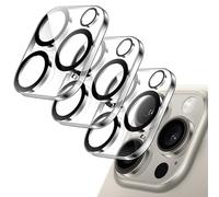 JETech Protection Objectif Caméra Arrière pour iPhone 15 Pro 6,1 Pouces et 15 Pro Max 6,7 Pouces, Film en Verre Trempé 9H, Anti-Rayures, Ultra HD, Lot de 3