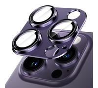 JETech Protection Objectif Caméra pour iPhone 14 Pro 6,1 Pouces et iPhone 14 Pro Max 6,7 Pouces, Verre Trempé 9H Anneau, Lot de 1 (Violet Intense)