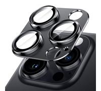 JETech Protection Objectif Caméra pour iPhone 14 Pro 6,1 Pouces et iPhone 14 Pro Max 6,7 Pouces, Verre Trempé 9H Anneau, Lot de 1 (Noir Sidéral)