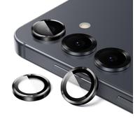 JETech Protection Objectif Caméra pour Samsung Galaxy S25+ / S25 Plus 5G, Étui Housse en Verre Trempé 9H Anneau Individuel en Métal, Plateau d'Installation Facile, HD Transparent, 1 Série (Noir)