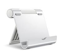 JETech Support pour Tablette, pour Tab/Phones de 4-11", Argenté | Support de Bureau Portable Réglable, Socle Pliable pour iPad/iPad Pro/Air/Mini, Galaxy Tab A8/A7 Lite/A7/S8/S7, Kindle, etc