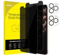 JETech Verre Trempé Anti-Espion pour iPhone 11 Pro Max 6,5 Pouces avec Protection d'Objectif de Caméra, Film Protection Écran, 2 Pièces Chacun