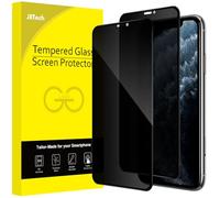 JETech Verre Trempé Anti-Espion pour iPhone 11 Pro Max/XS Max 6,5 Pouces, Couverture Complète, Film Protection Écran, Compatible Coque, Lot de 2