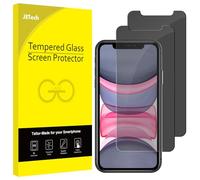 JETech Protection Écran pour iPhone 11/XR 6,1 Pouces, Film de Protection en Verre Trempé, Anti-Espion, Lot de 2